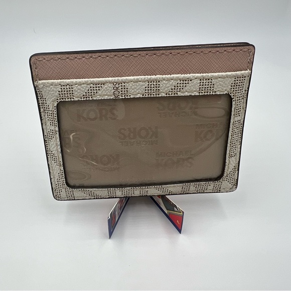 Michael Kors Jet Set Monogram Cardholder Pink - Picture 2 of 3